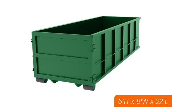 we may have special promotion or discount on our 30-yard dumpsters depending on the rental duration and location